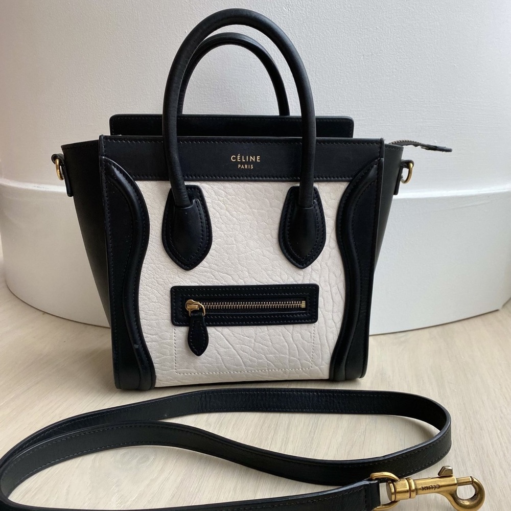 Celine Bi-Colour Nano Luggage Tote